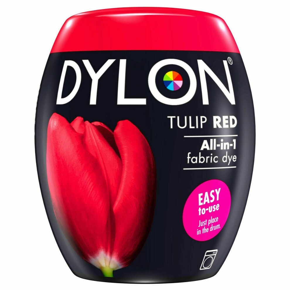 (Tulip Red) DYLON Washing Machine Fabric Dye Pod