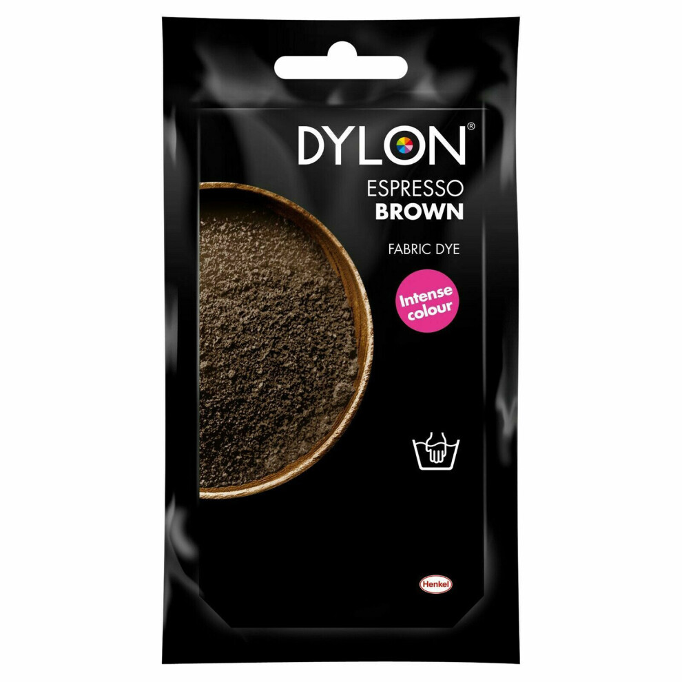 (Espresso Brown) DYLON Hand Fabric Dye Sachet For Clothes & Soft Furnishings, 50g