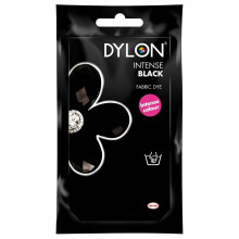 (Intense Black) DYLON Hand Fabric Dye Sachet For Clothes & Soft Furnishings, 50g