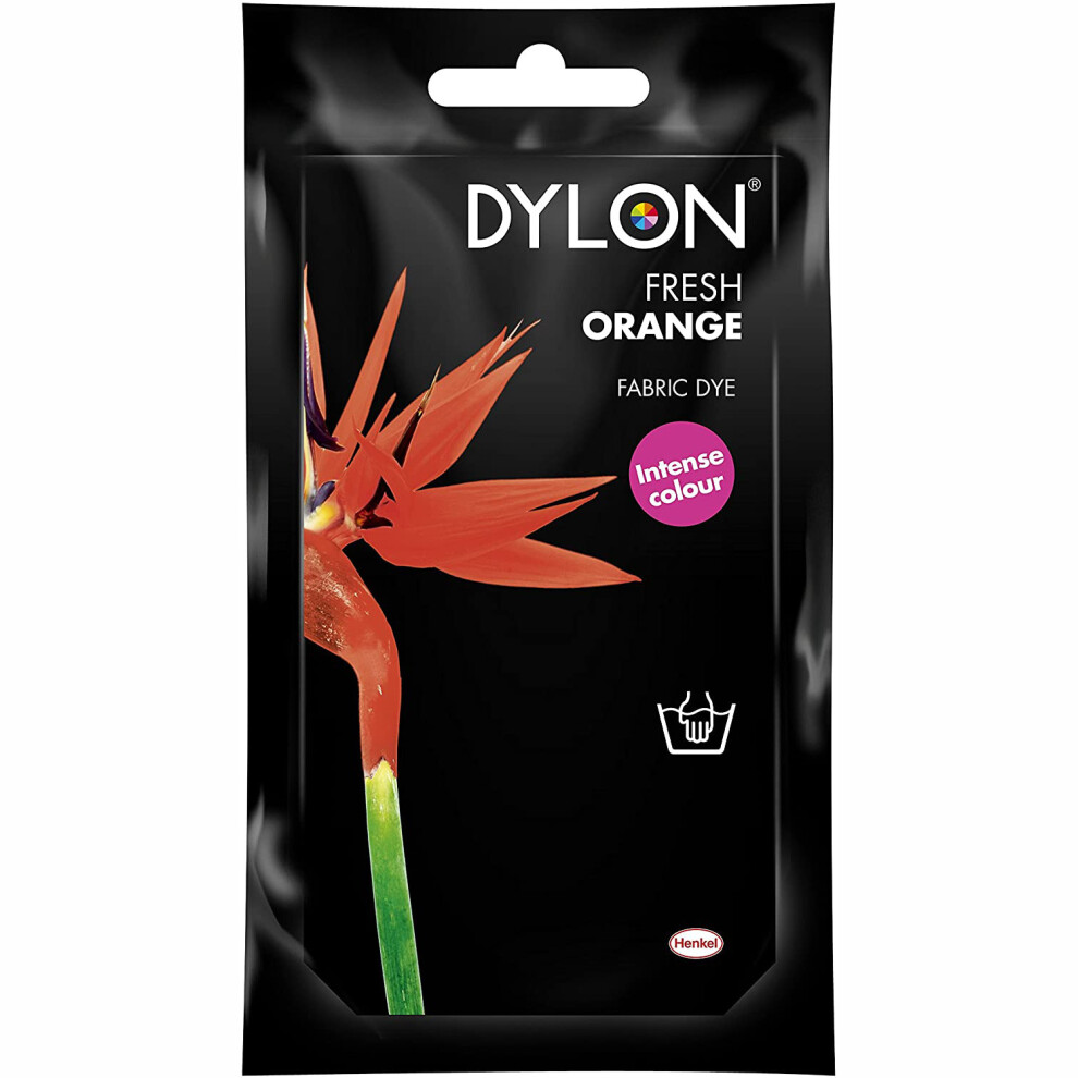 (Fresh Orange) DYLON Hand Fabric Dye Sachet For Clothes & Soft Furnishings, 50g