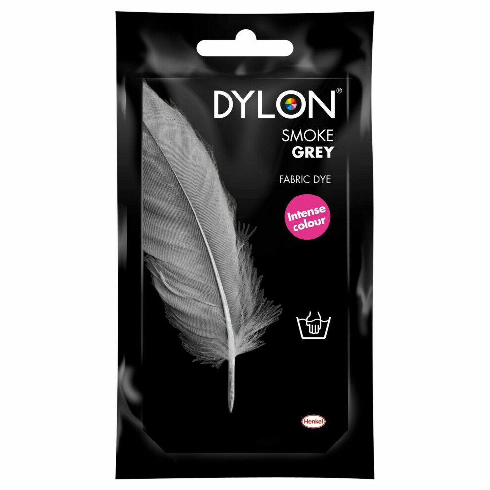 (Smoke Grey) DYLON Hand Fabric Dye Sachet For Clothes & Soft Furnishings, 50g