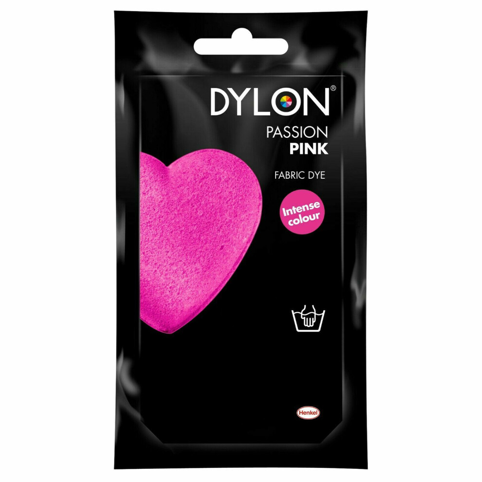 (Passion Pink) DYLON Hand Fabric Dye Sachet For Clothes & Soft Furnishings, 50g