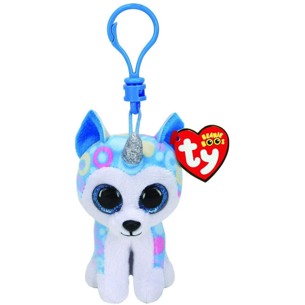 Boo Key Clip - Helena the Husky with Horn