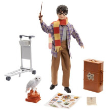 Harry Potter - Caja de coleccionista Quai 9 3/4, con muñeca Hedwig y lechuza, equipaje y accesorios - Muñeca de figurillas - A partir de 6 años