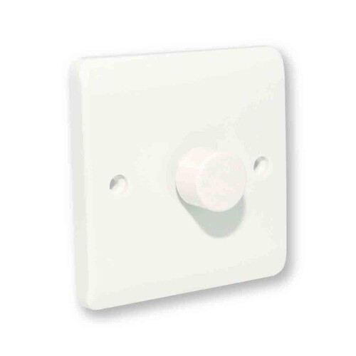 Lowenergie (Single Dimmer Switch - 2 way, White) LED Dimmer Switch Single Double Light Switch Dimmable White Chrome 3W-250W 240V
