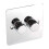 Lowenergie (Double Dimmer Switch - 2 way, Chrome) LED Dimmer Switch Single Double Light Switch Dimmable White Chrome 3W-250W 240V 1