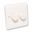 Lowenergie (Double Dimmer Switch - 2 way, White) LED Dimmer Switch Single Double Light Switch Dimmable White Chrome 3W-250W 240V 2