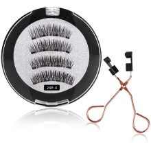 2 pairs Magnetic Lashes Clip Eyelashes Set, Reusable Magnetic Eyelashes & 1 Magnetic Eyelashes Clip, With Natural Look-No Glue Need, Light w