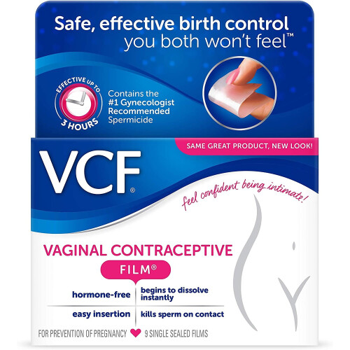 Vcf Vaginal Contraceptive Single Sealed Films - 9 Ea