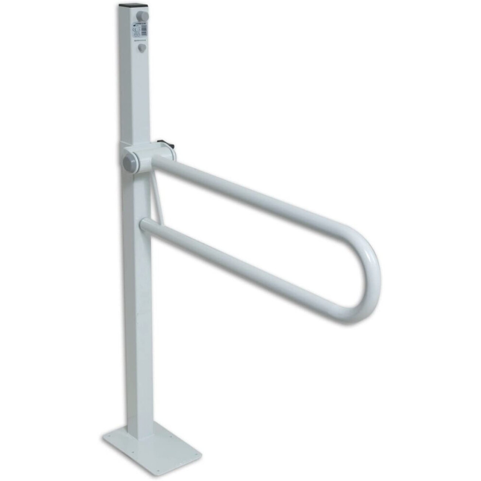 NRS Healthcare Standard Floor Fixed Folding Support Rail - 55 cm, Length