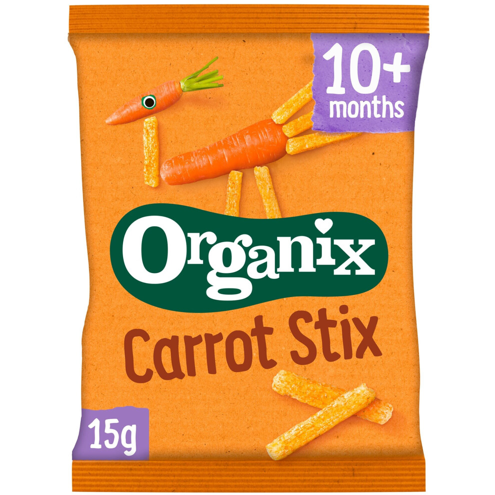 Organix Crunchy Carrot Sticks - 8x20g