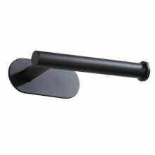 (Black) Wall Mount Toilet Roll Holders Chrome Self Adhesive