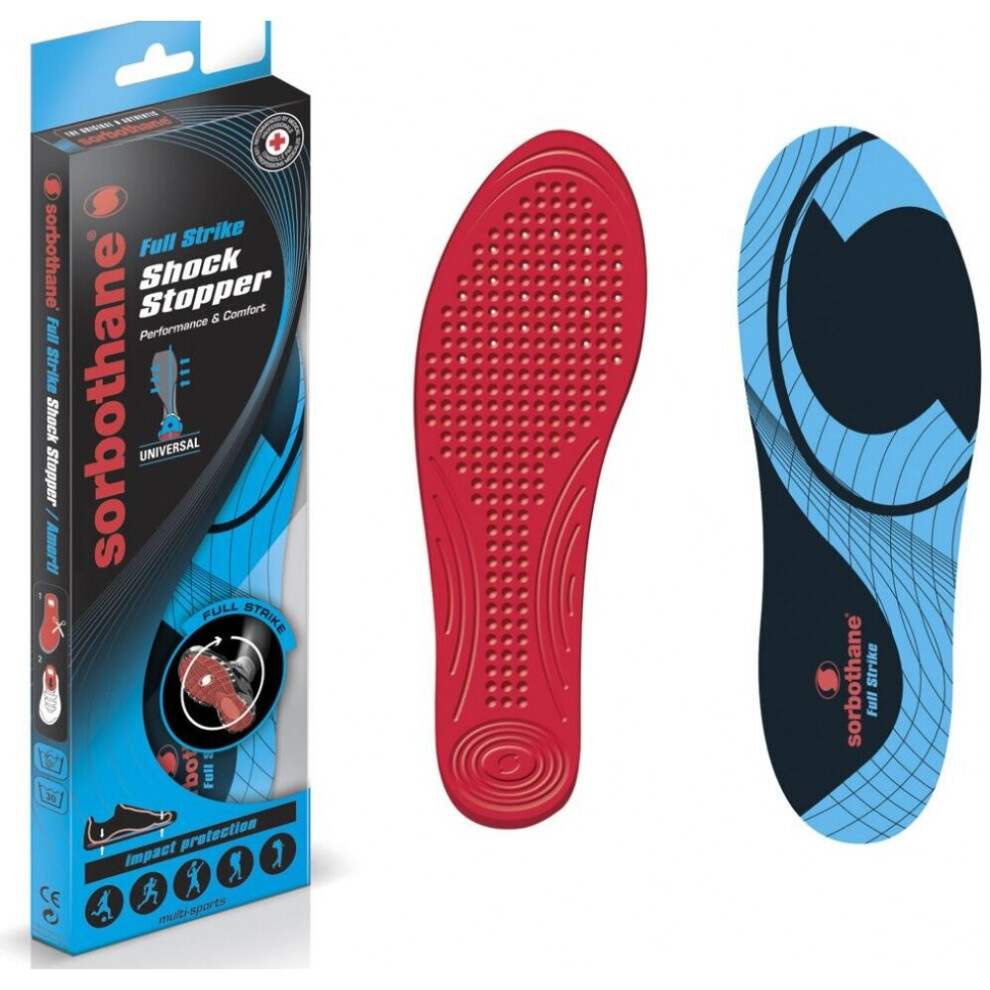 Sorbothane Full Strike Insoles Uk Size 5-6.5