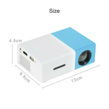 YG300 Mini Pocket Blue 3D Projector LED 1080p HD Home Theater Cinema USB HDMI SD