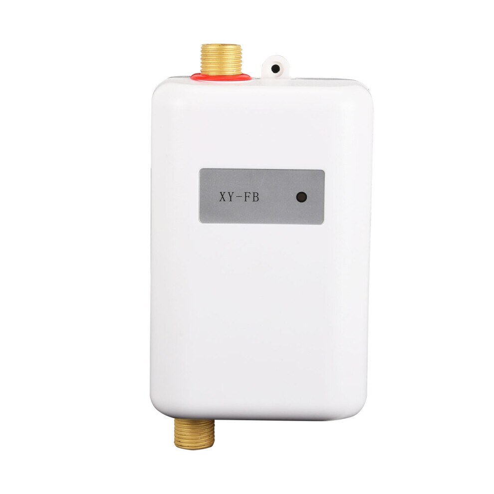 (White) Under Sink Tap Tankless Instant 3000W Hot Water Heater Kitchen Bathroom 714367571393