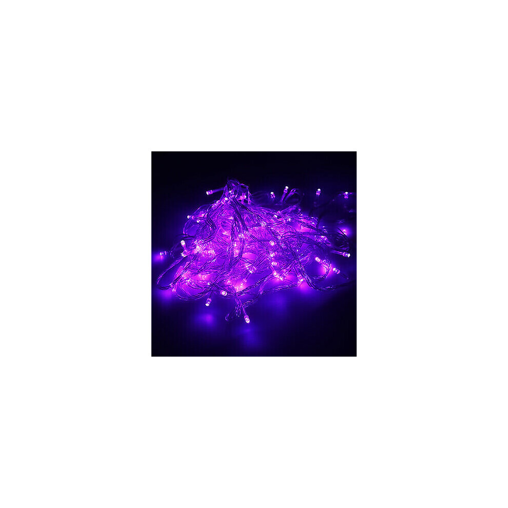 (10M 100 LED Purple?Flash RGB Outside Lamp, 220V Plug With UK Adapter) LED Mains Fairy String Lights Christmas Tree Party Outdoor Garden Lights