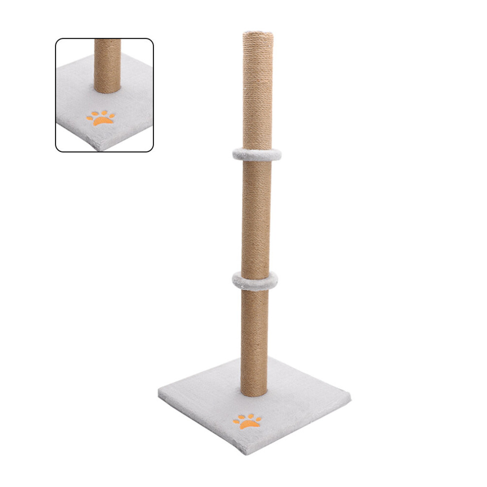 (Grey) Cat Scratching Post Scratcher 90Cm Woven Sisal Kitten Pole Scratcher Tree Grey