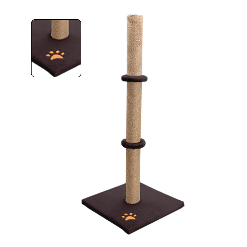 (Brown) Cat Scratching Post Scratcher 90Cm Woven Sisal Kitten Pole Scratcher Tree Brown