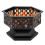 Hexagonal Fire Pit - Outdoor Oil Rubbed Bronze Fire Pit With BBQ Grill 9
