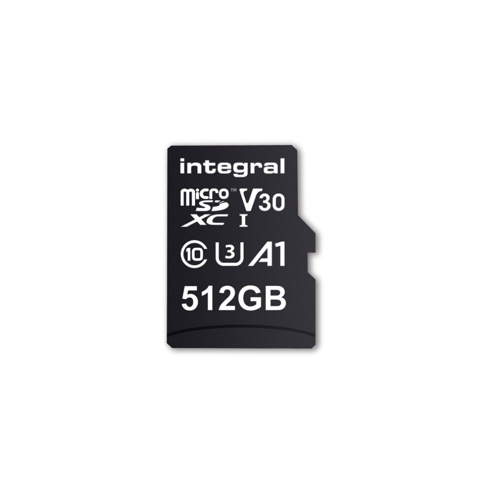 Integral 512Gb Micro Sd Card Microsdxc Uhs-1 U1 Cl10 V30 A1 Up To 100Mbs Read 80Mbs Write 5055288442023