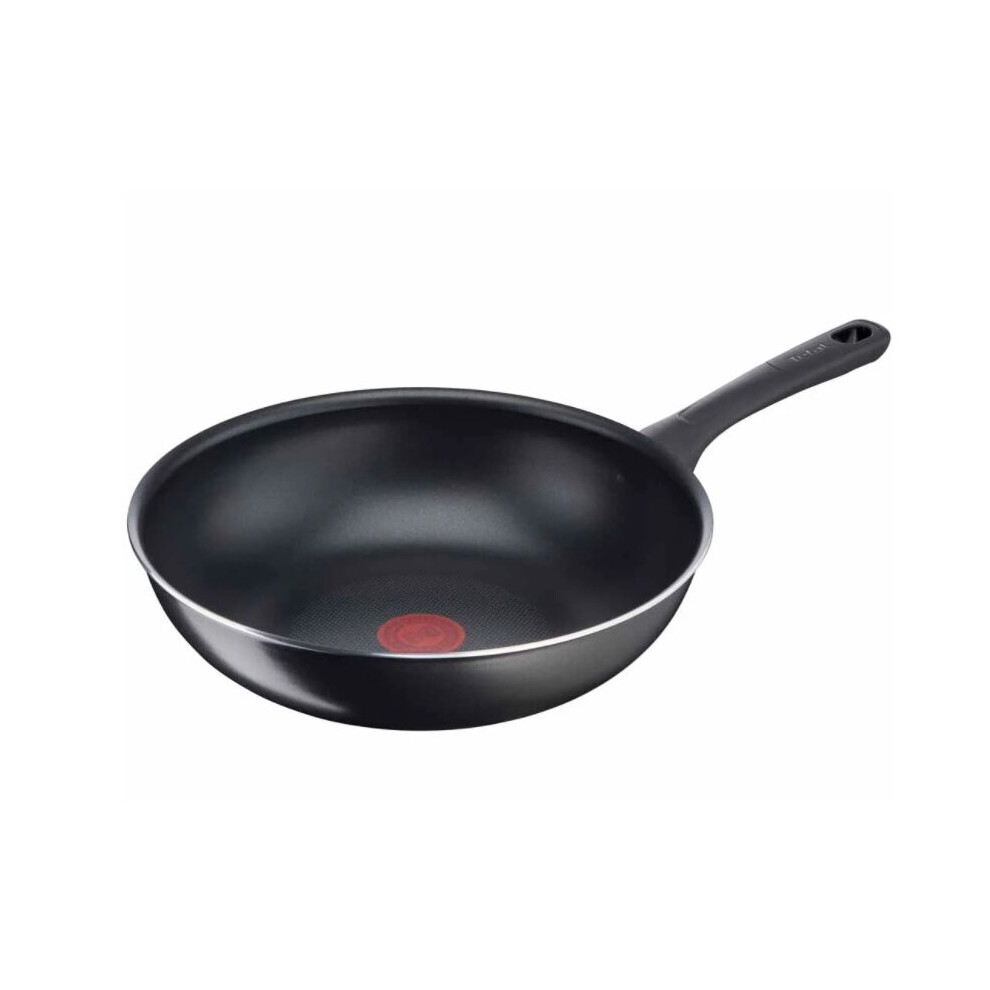 Tefal Day by Day 28cm Wok Black Aluminium Thermo Spot B5581923