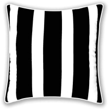 100% Cotton's BLACK&WHITE STRIPE(Bold) Luxury Cushion Cover Size 18"x18"