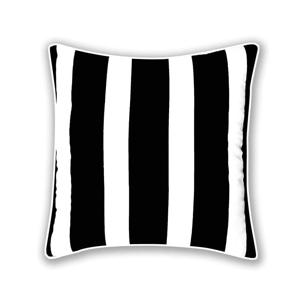 100% Cotton's BLACK&WHITE STRIPE(Bold) Luxury Cushion Cover Size 18"x18