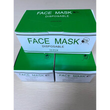 50 piezas de mascarillas faciales desechables de 3 capas, transpirable, alta filtración, aptas para piel sensible (Azul)