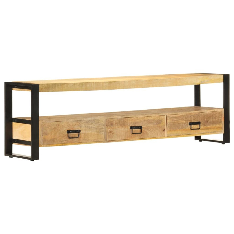 Vidaxl Solid Mango Wood Tv Cabinet Home Hifi Stand Unit Entertainment Centre