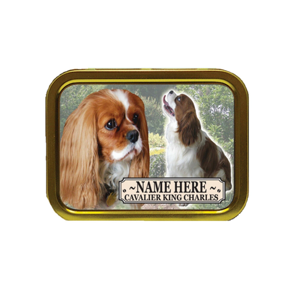 Personalised Gift Products Personalised Cavalier King Charles Dog Breed Tobacco Tin Gift & Smoking Products