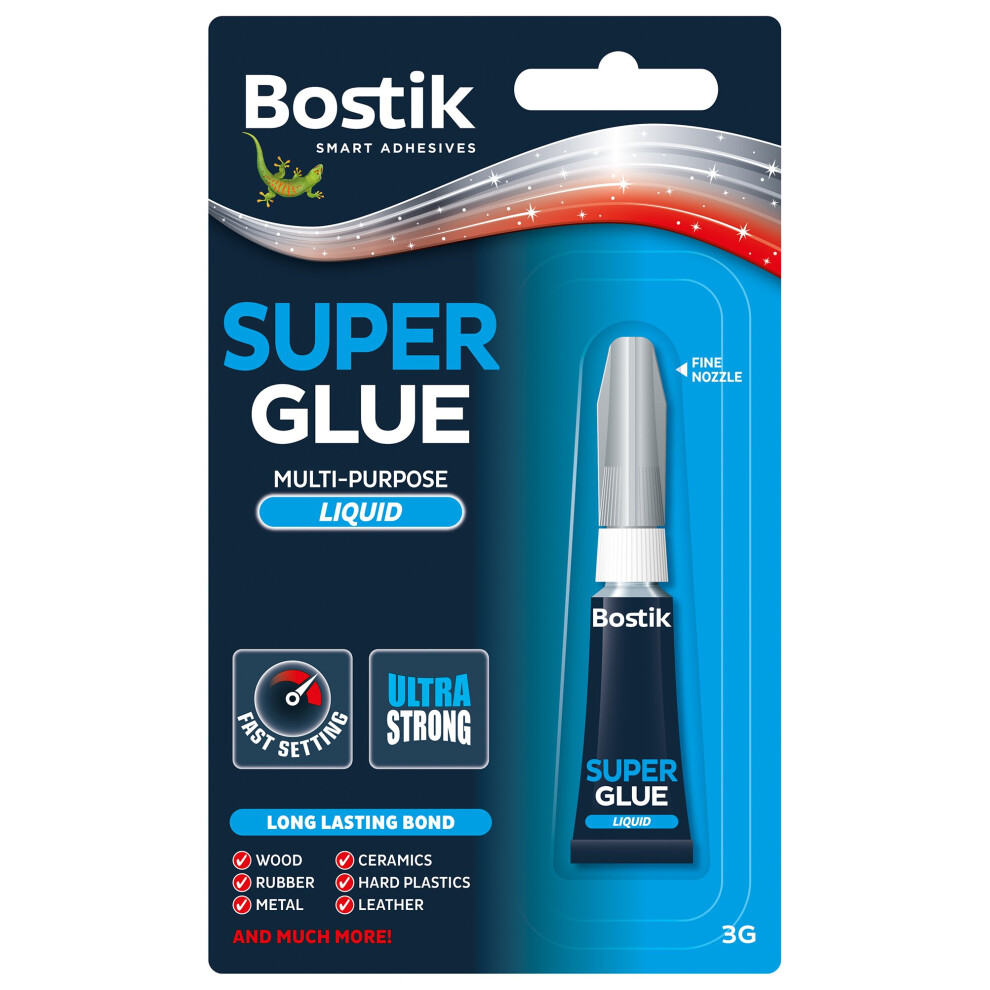 12 Pack Bostik 80607 Super Glu Original Bonds In Seconds 3G 5000399005414