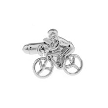 Luxury Silver Tour De France Cufflinks Cycling Sports Bike Cycle Gift Yellow Jersey