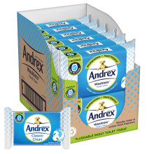 Andrex Washlets Classic Clean Flushable Moist Toilet Tissue 12 x 40