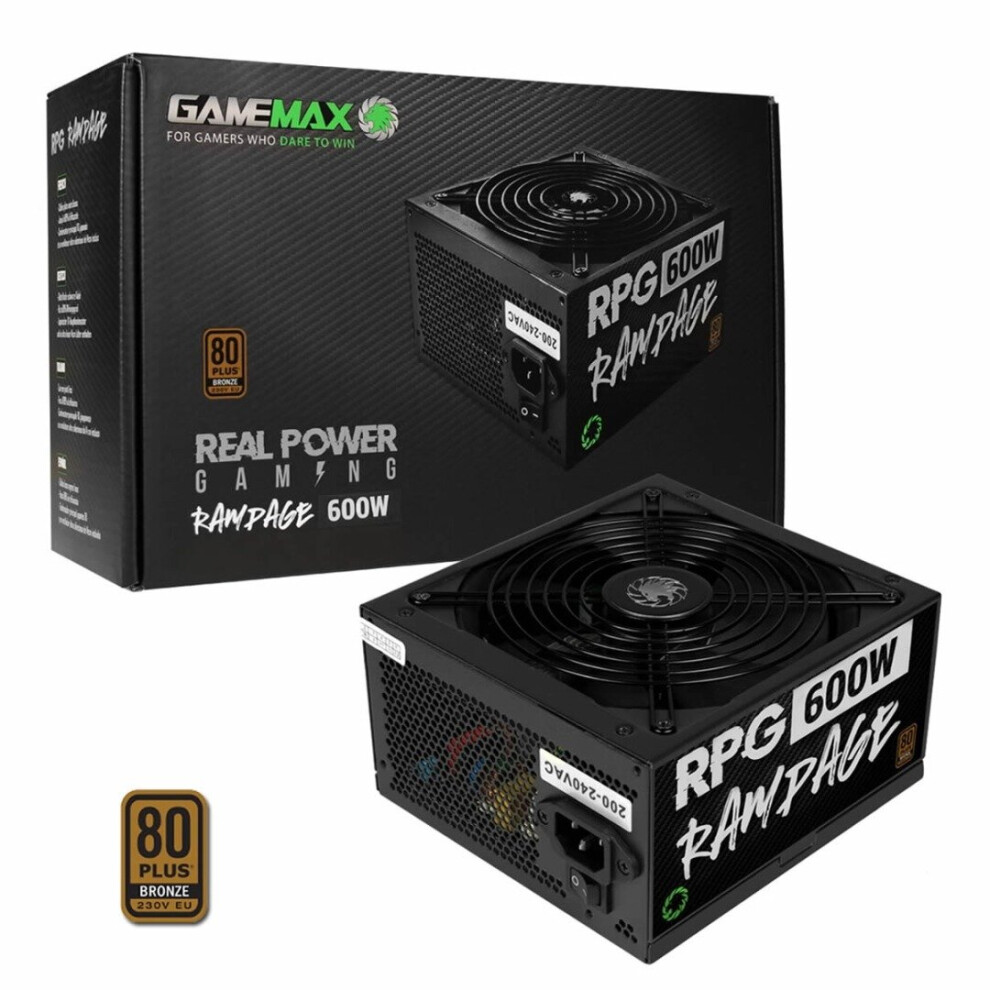 Gamemax RPG Rampage 600W PSU 140mm Ultra Silent Fan 80 PLUS Bronze - Image 10