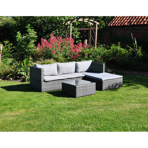 Kingfisher Kingfisher Rattan Corner Sofa Set