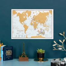 Scratch the World travel edition map print (Silk Art Paper)