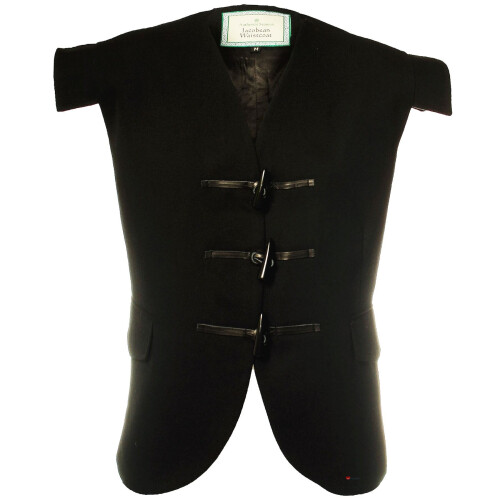 (XS) Waistcoat Wool Jacobite Black