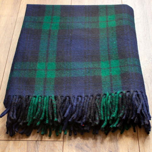 Tweed Blanket Black Watch Tartan 75% Wool 1