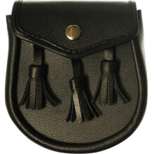 Boys Half Dress Black Leather Basic Sporran