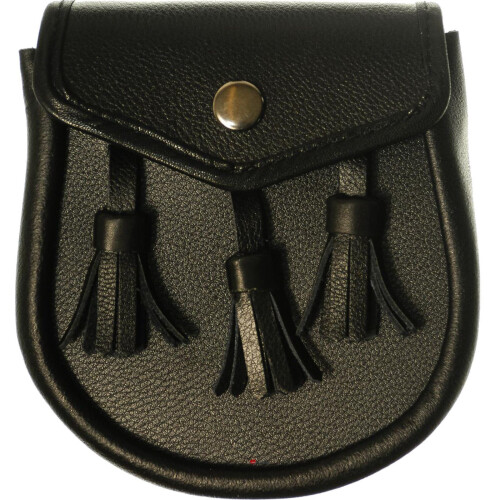 Boys Half Dress Black Leather Basic Sporran