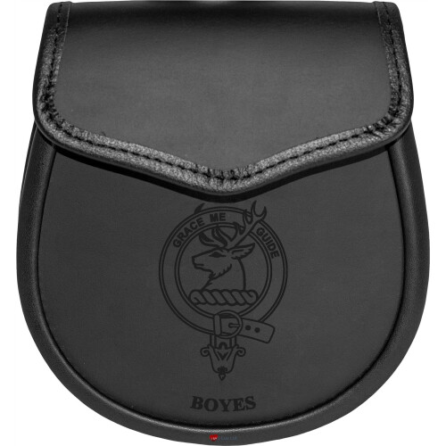 Boyes Leather Day Sporran Scottish Clan Crest