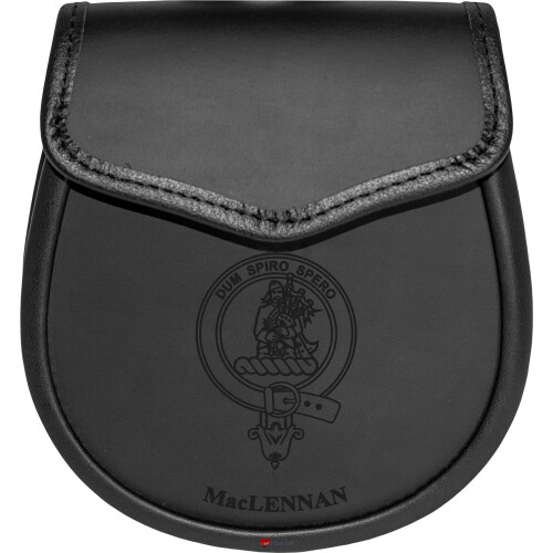 MacLennan Leather Day Sporran Scottish Clan Crest
