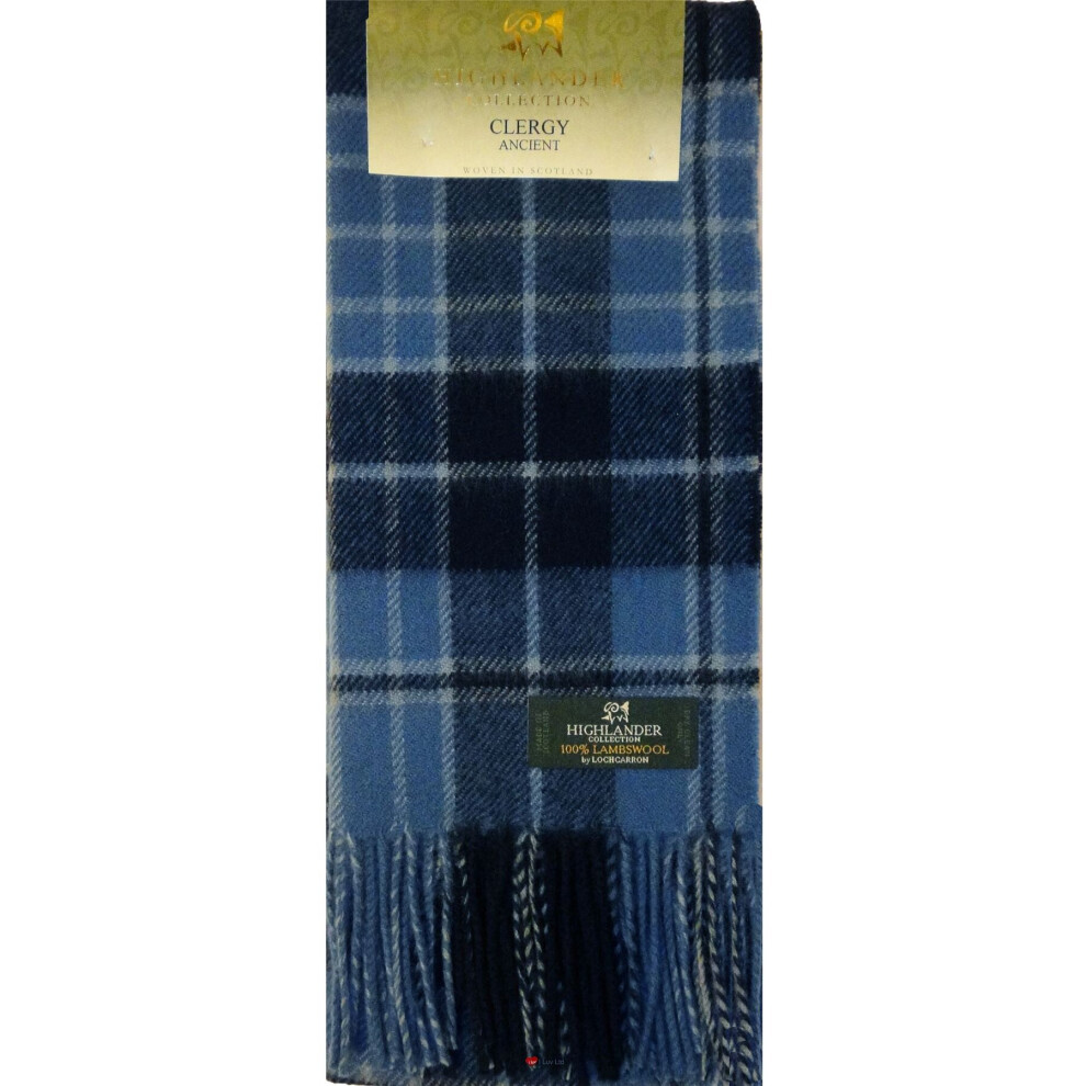 I Luv Ltd Clergy Ancient Tartan Scarf Lambswool