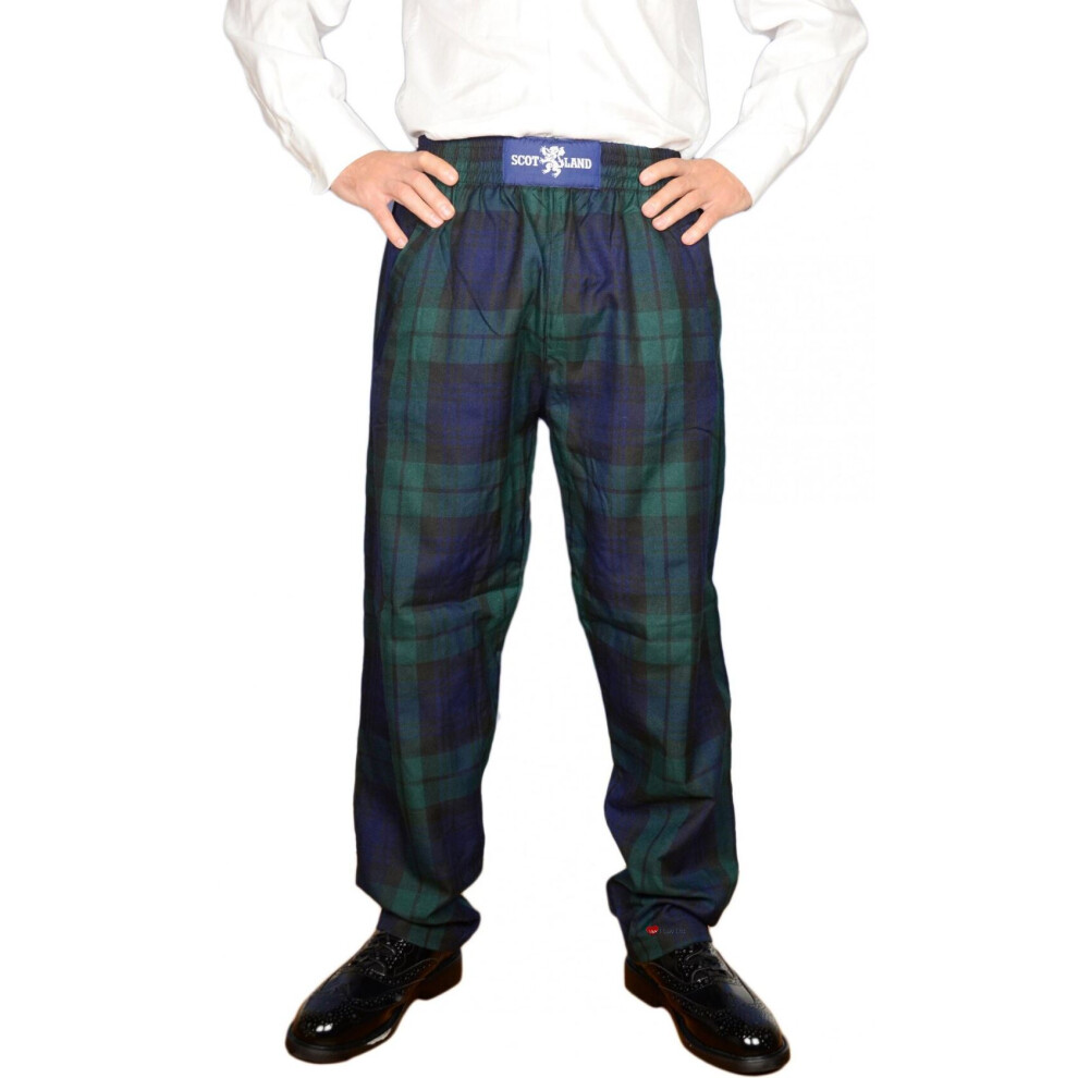I Luv Ltd ( Watch, S-M) Tartan Donelli Trousers In 4 Tartan Styles Black