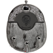 MacEaracher Dress Sporran 3 Tassels Studded Celtic Arch Scottish Clan Name Crest