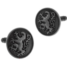Lion Rampant Cufflinks Antique Finish