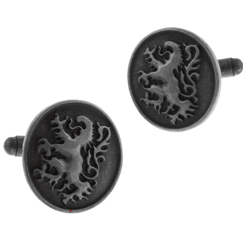 Lion Rampant Cufflinks Antique Finish