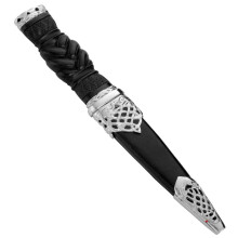 Sgian Dubh Plated Celtic Open Knot and Braid Handle