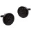 Mens Cufflinks with Lion Rampant Design Jet Black 1