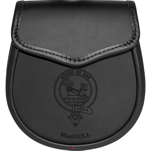 MacOull Leather Day Sporran Scottish Clan Crest
